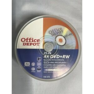 24 Office Depot Max Disc Blank DVD-RW 4x 120min 955-784 -Open Box